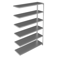Shelving Unit, Galvanized Steel, Slotted Angle, 300 lbs. Capacity, 48" W x 72" H x 15" D Waymarc Industries Inc