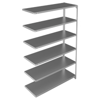 Shelving Unit, Galvanized Steel, Slotted Angle, 275 lbs. Capacity, 48" W x 72" H x 18" D Waymarc Industries Inc