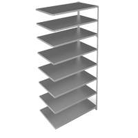 &eacute;l&eacute;ment de rayonnage, Acier galvanis&eacute;, Montant &agrave; fente, Capacit&eacute; 275 lb, 48" la x 96" h x 24" p Waymarc Industries Inc