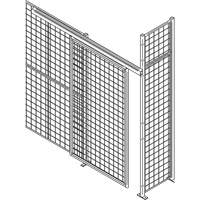 Heavy-Duty Wire Mesh Partition Sliding Door, 4' W x 8' H RN622 | Waymarc Industries Inc