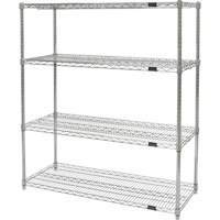 &eacute;tag&egrave;res robustes en treillis chromat&eacute;, Tiers 4, 30" la x 54" h x 14" p Waymarc Industries Inc