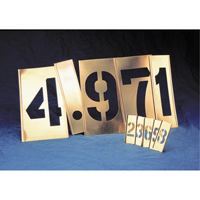 Gothic Brass Interlocking Stencils - Individual Letters & Numbers, Number, 6" SF326 | Waymarc Industries Inc
