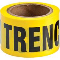 Ruban pour barricade, Anglais, 3" la x 200' lo, 3 mils, Noir sur jaune Waymarc Industries Inc