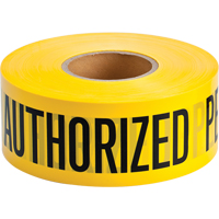 Rubans pour barricades, Anglais, 3" la x 1000' lo, 2 mils, Noir sur jaune Waymarc Industries Inc