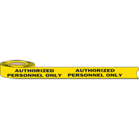 Rubans pour barricades, Anglais, 3" la x 1000' lo, 2 mils, Noir sur jaune Waymarc Industries Inc