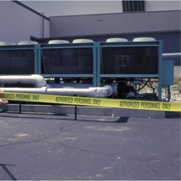 Rubans pour barricades, Anglais, 3" la x 1000' lo, 2 mils, Noir sur jaune Waymarc Industries Inc