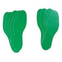 Floor Marking Labels, Footprint, 12" L x 3.75" W, Green, Vinyl Waymarc Industries Inc