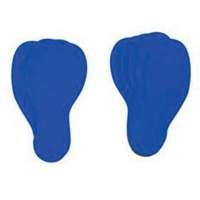 Floor Marking Labels, Footprint, 12" L x 3.75" W, Blue, Vinyl Waymarc Industries Inc