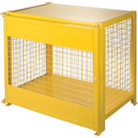 Gas Cylinder Cabinets, 6 Cylinder Capacity, 44" W x 30" D x 37" H, Yellow Waymarc Industries Inc
