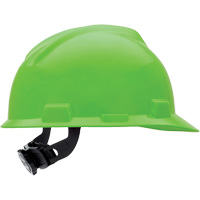 Casques de protection V-Gard<sup>MD</sup> - Suspensions Fas-Trac<sup>MD</sup>, Suspension Rochet, Vert lime SAF978 | Waymarc Industries Inc