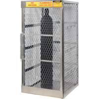Aluminum LPG Cylinder Locker Storage, 10 Cylinder Capacity, 30" W x 32" D x 65" H, Silver SAI576 | Waymarc Industries Inc