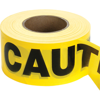 Rubans pour barricades, Anglais, 3" la x 1000' lo, 2 mils, Noir sur jaune Waymarc Industries Inc