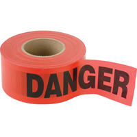 Petits rubans standards pour barricades, Anglais, 3" la x 300' lo, 2 mils, Noir/rouge Waymarc Industries Inc