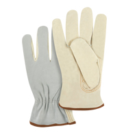 Split Back Driver's Gloves, Large, Grain Cowhide Palm Waymarc Industries Inc