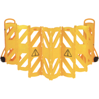 Portable Mobile Barriers, 13' L, Plastic, Yellow SAJ714 | Waymarc Industries Inc