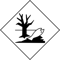 Marine Pollutant Mark TDG Shipping Labels, 4" L x 4" W, Black on White Waymarc Industries Inc