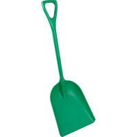 Safety Shovels - Hygienic Shovels (One-Piece), 14" x 17" Blade, 42" Length, Plastic, Green SAL463 | Waymarc Industries Inc