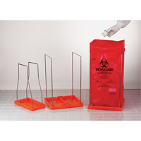 Porte-sacs Clavies<sup>MD</sup> pour déchets à risque biologique, Biorisque, 14" lo x 14" la SAM058 | Waymarc Industries Inc