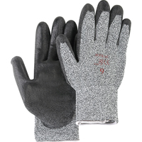 Gants de tricot poivre & sel avec rev&ecirc;tement de paume noir, Taille Petit/7, Rev&ecirc;tement Polyur&eacute;thane, Enveloppe en PEHP, ANSI/ISEA 105 niveau 2 Waymarc Industries Inc