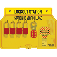 Station de verrouillage, Cadenas Aluminium, Capacit&eacute; de 4, Cadenas Compris Waymarc Industries Inc