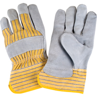 Premium Rugged Fitters Gloves, Large, Split Cowhide Palm, Cotton Inner Lining Waymarc Industries Inc