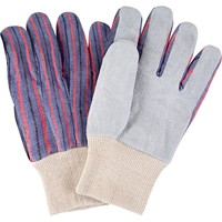 Gants de travail d'usage standard, Grand, Paume en Cuir de vache refendu Waymarc Industries Inc