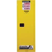Armoire de s&eacute;curit&eacute; pour produits inflammables EX Slimline Sure-Grip , 22 gal., 1 Porte(s), 23,25" La x 65" h x 18" p Waymarc Industries Inc