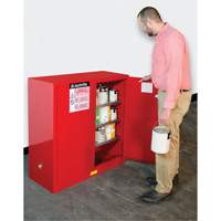 Sure-Grip<sup>®</sup> EX Combustibles Safety Cabinet for Paint and Ink, 40 gal., 3 Shelves SAQ082 | Waymarc Industries Inc