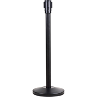 Free-Standing Crowd Control Barrier Receiver Post, 35" High, Black Waymarc Industries Inc
