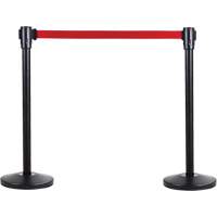 Free-Standing Crowd Control Barrier Receiver Post, 35" High, Black Waymarc Industries Inc