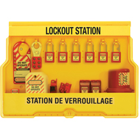 Postes de verrouillage &eacute;lectrique, Cadenas Thermoplastique, Capacit&eacute; de 16, Cadenas Compris Waymarc Industries Inc