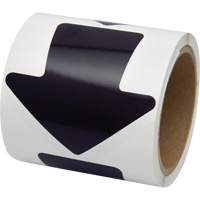D&eacute;calcomanie en couleur pour le marquage des planchers, Fl&egrave;che, 4" lo x 4" la, Noir, Vinyle Waymarc Industries Inc