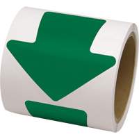 D&eacute;calcomanie en couleur pour le marquage des planchers, Fl&egrave;che, 4" lo x 4" la, Vert, Vinyle Waymarc Industries Inc
