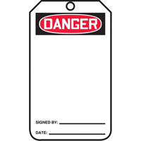 &eacute;tiquettes de s&eacute;curit&eacute;, Plastique, 3-3/8" la x 5-7/8" h, Anglais Waymarc Industries Inc