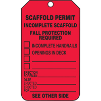 &eacute;tiquettes de s&eacute;curit&eacute; d'inspection et de contr&ocirc;le de l'&eacute;tat de l'&eacute;quipement, Plastique, 3-3/8" la x 5-7/8" h, Anglais Waymarc Industries Inc