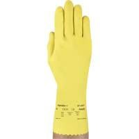 VersaTouch&reg; 297 Gloves, Size X-Large/10, 12" L, Rubber Latex, Flock-Lined Inner Lining, 20-mil Waymarc Industries Inc
