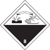 &eacute;tiquettes d'exp&eacute;dition TMD, Classe 8, Corrosifs, Papier Waymarc Industries Inc