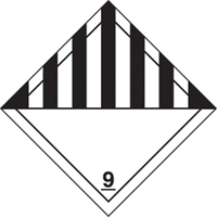 &eacute;tiquettes d'exp&eacute;dition TMD, Classe 9, Mati&egrave;res dangereuses diverses, Papier Waymarc Industries Inc