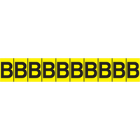 Individual Adhesive Letter Markers, E, 1" H, Black on Yellow SC747 | Waymarc Industries Inc