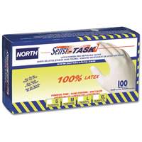Gants jetables Sensi-Task, Grand, Latex, 5 mils, Sans poudre, Blanc Waymarc Industries Inc