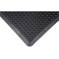 Tapis antifatigue en d&ocirc;me, &agrave; bulles, 2' x 3' x 1/2", Noir, Caoutchouc Waymarc Industries Inc