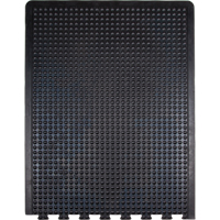 Tapis antifatigue en d&ocirc;me, &agrave; bulles, 3' x 4' x 1/2", Noir, Caoutchouc Waymarc Industries Inc