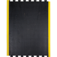 Tapis antifatigue en d&ocirc;me, &agrave; bulles, 3' x 4' x 1/2", Noir, Caoutchouc Waymarc Industries Inc