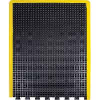 Tapis antifatigue en d&ocirc;me, &agrave; bulles, 3' x 4' x 1/2", Noir, Caoutchouc Waymarc Industries Inc