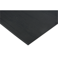 Fine Ribbed Matting, Wiper, 2' x 75' x 1/8", Black SDL875 | Waymarc Industries Inc
