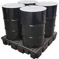 Palette emboîtable sans drain pour contr&ocirc;le des d&eacute;versements, Capacit&eacute; de d&eacute;versement 66 gal. US, 49" x 49" x 10,5" Waymarc Industries Inc
