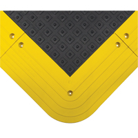 ErgoDeck<sup>®</sup> Non-Slip Mat No.552, PVC, 3-1/2' W x 4' L, 7/8" Thick, Black/Yellow SDM656 | Waymarc Industries Inc