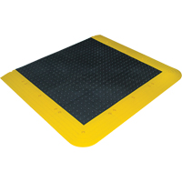 ErgoDeck<sup>®</sup> Non-Slip Mat No.552, PVC, 3-1/2' W x 4' L, 7/8" Thick, Black/Yellow SDM656 | Waymarc Industries Inc