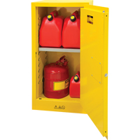 Flammable Storage Cabinet, 16 gal., 1 Door, 23" W x 44" H x 18" D Waymarc Industries Inc