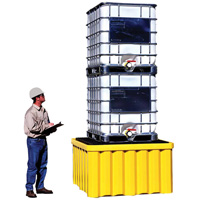 Ultra-IBC Spill Pallet&reg; with Drain, 400 US gal. Spill Capacity, 58.75" x 58.75" x 33" Waymarc Industries Inc